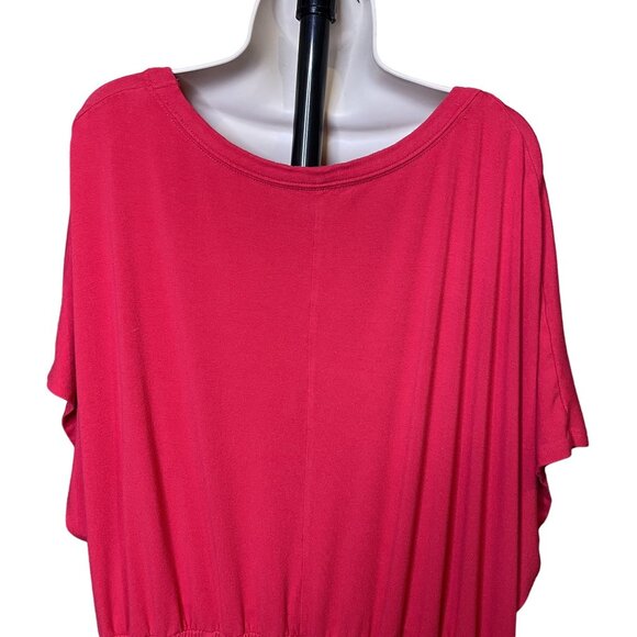 Lands End Red Coverup Dress Plus Size 3X Elastic Waist u - Picture 7 of 10